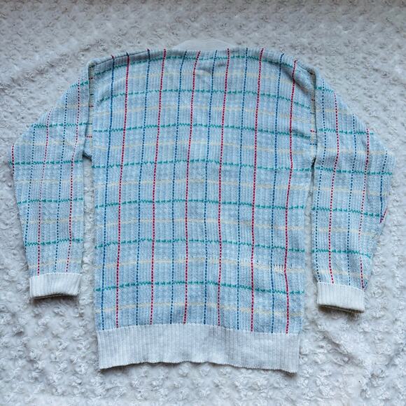 Deans of Scotland Womens Pastel Blue Cotton Button Down Cardigan Sweater VTG 34 - Picture 2 of 5